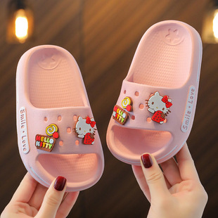 Foreign Trade Sanrio Children's Slippers Kulomi Sandals Outer Wear Home Summer Cartoon for Big Children, Boys and Girls