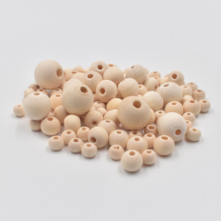 4-50mm Wooden Beads Solid Wood Drilled Round Beads Loose Beads DIY Beading Jewelry Accessories Manufacturer Wholesale Wooden