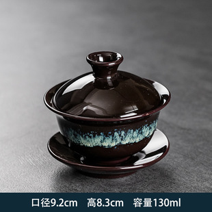 Free Shipping White Porcelain Cover Bowl Single Kung Fu Tea Bowl with Cover Sancai Tea Cup Dehua Ceramic Household Tea Set Tea Preparation