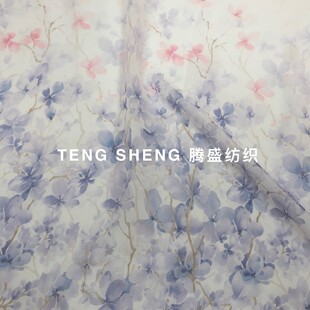 Bilateral positioning printing fabric imitation Tencel chiffon fabric replaceable base material digital factory spring and summer printing