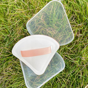 Cotton candy air cushion powder puff dry and wet dual-use wholesale makeup sponge leather triangle powder cake air sense foundation powder puff