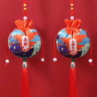 Dragon Boat Festival sachet wormwood mosquito repellent sachet antique Han clothing accessories purse car pendant empty bag wholesale in stock