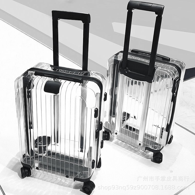 Transparent Suitcase Ultra-Light Boarding Suitcase 20inch Men's and Women's Trolley Case 24inch Silent Universal Wheel Password Box