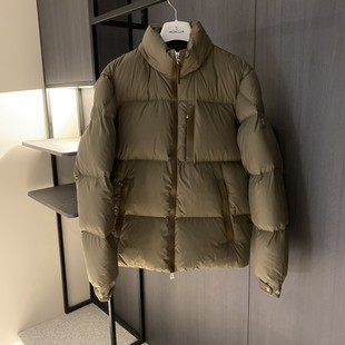 Mengjia 2025 Men's White Duck Down Winter Hidden Hat MK fleece-lined Short Down Jacket Jacket Coat