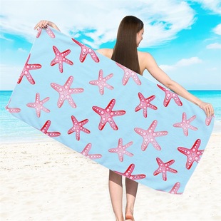 Foreign Trade Amazon European and American Digital Printing Beach Towel Quick-drying Towel Microfiber Towel Swimming Pool Bath Towel