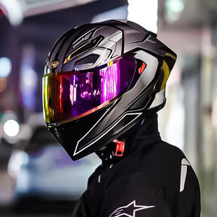 Helmet Men's Motorcycle 3C Certification Full Helmet Women's Winter Double Lens Bluetooth Motorcycle Riding Safety Helmet for All Seasons