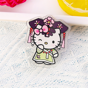 Cartoon Sanrio series Zhen Zhen Chuan acrylic double-sided pp clip creative cute high-looking student journal clip
