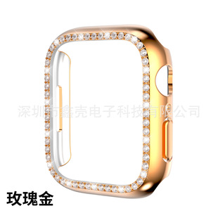 Подходит для корпуса часов Apple watch3/4/5/6/7/8 поколения, ПК, гальваническая Однорядная дрель, полая Защитная крышка