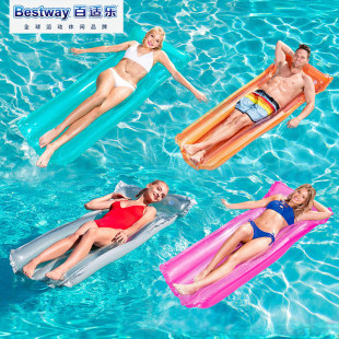 Bestway44013 adult transparent floating air cushion bed with pillow inflatable floating board surfboard swimming pool playing water
