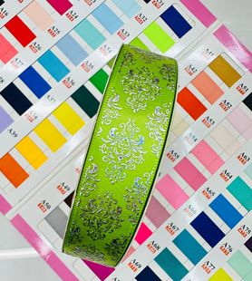 2.5cm wide laser silver explosion ribbon European pattern factory direct hand-made bar ribbon bow