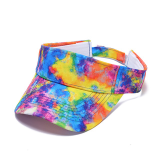 Новая бейсболка Hip-Hop Tie-Dye Summer Tie-Dye с принтом Ветрозащитный Sun Hat Открытый камуфляж Полая Кепка с градиентом