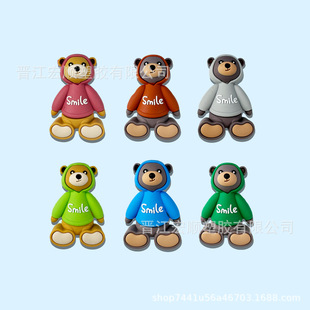Amazon Hot Cave Shoes Shoes Flower Cartoon Bear Stereo PVC Drop Plastic Shoes Flower Decorative Accessories Collocation