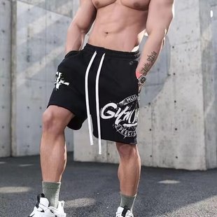 2024 Summer New Hip Hop Sports Shorts American Style Street Loose All-match Pants Printed High Street Basketball Pants