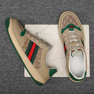 European Station Men's Shoes 2024 New Luxury Men's Shoes All-match Casual Embroidered Dirty Shoes Men's Trendy Sneakers
