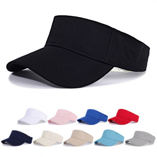 Hat Women's Solid Color Sun Hat Outdoor Sunshade Sunscreen Cross-border Cap Men's Summer Running Sports Empty Cap