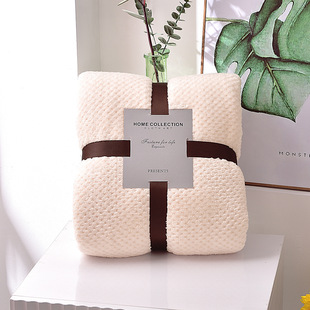 Thickened Solid Color Mesh Pineapple Blanket Faleel Blanket Blanket Flannel Blanket Blanket Lamb Blanket