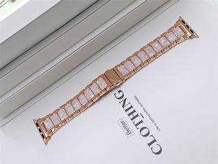 For applewatchs10 Apple Watch Strap Three Beads Metal Resin iwatchs98 Senior Female SE