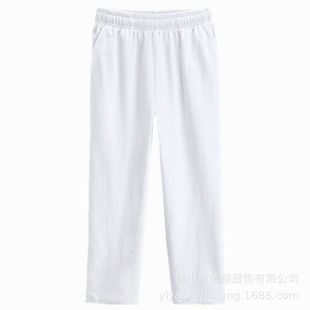 School uniform pants navy blue boys and girls spring and autumn fleece-lined early Senior high school sports school pants dark blue pants primary school students solid color