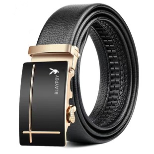 Wholesale Playboy Belt Men's Automatic Buckle Belt Business Soft Leather Belt Men's High-end Belt