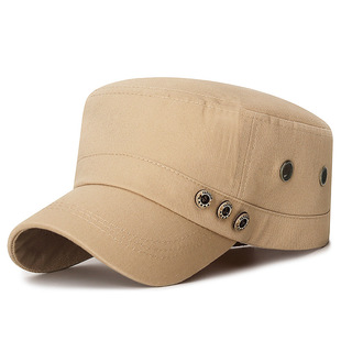 Zhen Yue Qi new men's side three buttons breathable hole flat cap sunshade sunscreen outdoor leisure cap