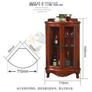 # American Wall Corner Cabinet Solid Wood Living Room Corner Cabinet European Triangle Cabinet Corner Cabinet Locker Corner Side Cabinet Wine