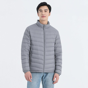 Men's Lightweight Stand Collar Warm Down Jacket 2024 Autumn and Winter New All-match Lightweight Short Jacket Fashionable Down Jacket