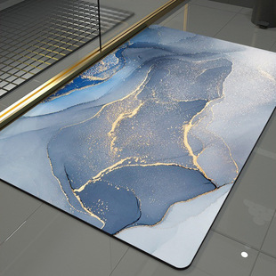 Marble pattern diatom mud floor mat absorbent mat toilet non-slip floor mat bathroom quick-drying mat bathroom carpet
