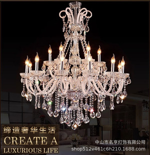 Factory direct European-style living room crystal chandelier high-end duplex building villa hall hotel club stair chandelier