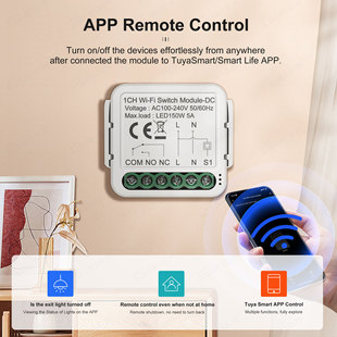 Graffiti wfii mini on-off module zero fire APP voice timing remote control cassette switch light smart home