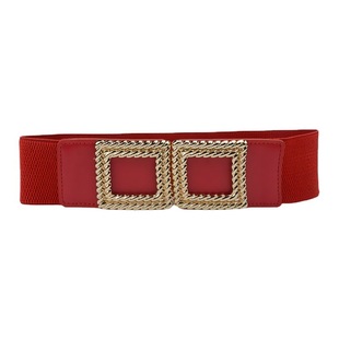 Cross-border Wholesale Elastic Buckle Elastic Waist Seal Women's Wide Decorative Dress Simple All-match Waist Belt Women