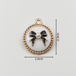 New Drop Oil Set Pearl Jewelry Accessories Car Bag Bow-tie Phone Case Beauty Cave Shoes Alloy Accessories