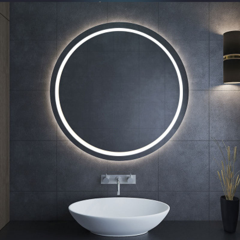 Minimalist Bathroom Framed Profile Bathroom Mirror High-Definition Bathroom Mirror Toilet Wall-Mounted Smart Decorative Makeup Mirror