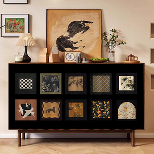 Vintage Cabinet Shelter Curtain Household Cabinet Decoration Dust-proof Cloth Curtain Slide Rail Non-perforated Flannel Cloth Shelter Curtain Cabinet Curtain