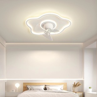 Full spectrum bedroom light simple modern 360 degrees shaking head mute fan light warm study master bedroom ceiling light