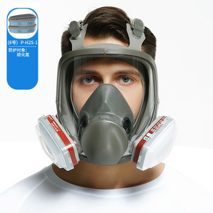 Gas Mask Full Mask Spray Paint Chemical Pesticide Full Mask 6800 Large Vision Hydrogen Sulfide Gas Mask