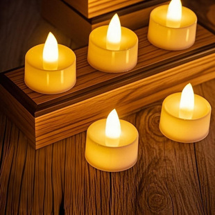 Led small tea wax to express the proposal atmosphere decorative props simulation round Valentine's Day smokeless electronic small candle