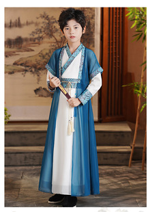 Детский костюм Hanfu Guoxue одежда для мальчиков из трех символов в китайском стиле