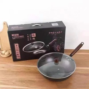 Вкус дракона Чжанцю железный горшок рыбья чешуя без покрытия 32CM старый железный горшок домашний антипригарный подарок вок