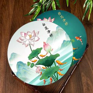 Lotus carp figure toilet kitchen special decorative painting waterproof self-staining painting nine fish figure sticker new Chinese koi