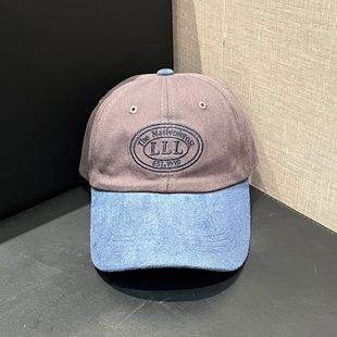 Wholesale South Korea 2025 new Korean version of double color embroidered letters baseball cap men's and women's autumn and winter leisure cap