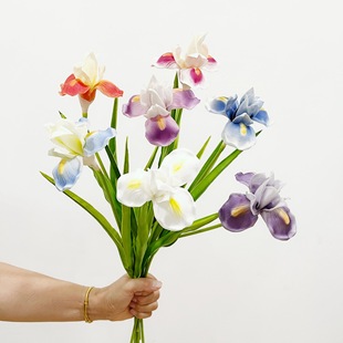 Yang-containing artificial flower Alice iris PU feel high quality home decoration floral photography props flower