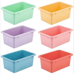 Cross-border Products Color Plastic Storage Box Children's Toys Classification Desktop Storage Office Stationery Storage with Lid