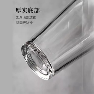 Transparent Ins Style Glass Cup Flip Cup Internet Celebrity Japanese Korean Style Tea Cup Coffee Cup Milk Cup Hand Gift Cup