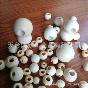 Cross-Border Large Hole Lotus Wood Beads Log Round Beads Bird Cage Tassel Accessories Beaded Jewelry Decoration DIY Spot Manufacturer Batch