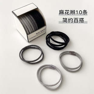 Simple seamless rubber band high ponytail head rope female Net red high-grade hair rope 2022 new leather cover headdress