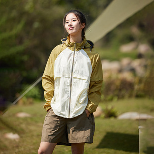 Lucky Deer Outdoor Ice Sun Protection Clothing for Lovers Mountain Style Upf50 Removable Hat Sleeve Sun Protection Woven Jacket