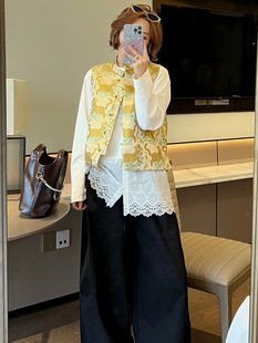 Bag Y Chinese Retro Style Ladies Glossy Tiger Jacquard New Chinese Style National Style Woven Gold Vest 030b602