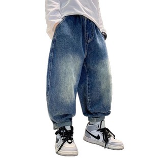 Boys' Spring Pants 2025 New Jeans Large Children's Spring and Autumn Spring Western Style Jeans Trendy