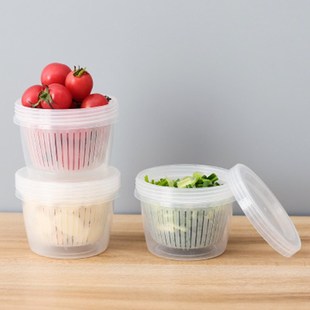 Ginger and Garlic Storage Box Garlic and Ginger Sliced Kitchen Scallion Preservation Box Refrigerator Sealed Box Dried Fruit Box