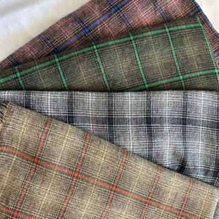 Polyester-Cotton Plaid Christmas Style Red and Green Plaid Cloth Purple Plaid Cloth Red and Blue Plaid Yarn-Dyed Brushed Fabric